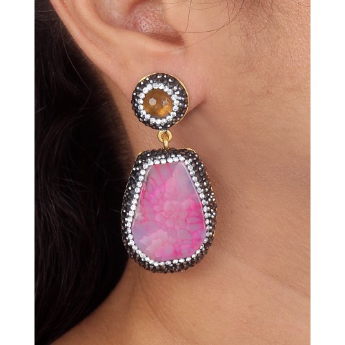 Fuscia earrings
