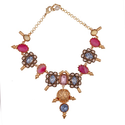 Pink Fleur necklace