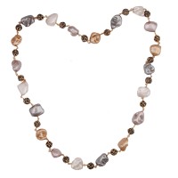 Multi shell pearl necklace