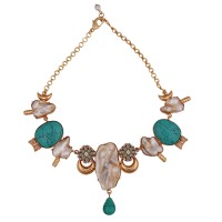 Turquoise baroque Diva necklace