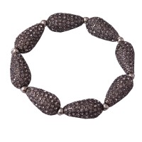 Drop shaped oxidized bracelet
